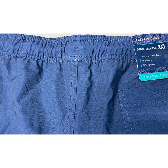 Trinity Coast Mens XXL Swim Trunks W/ 7" Inseam & Side Pockets Blue Gradient - Picture 7 of 10